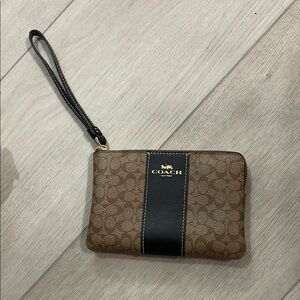 Coach Brown Wristlet